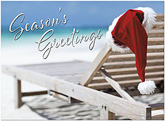 Warm greetings and best wishes for a joyful holiday season. White Sand Holiday Card H9186U-A